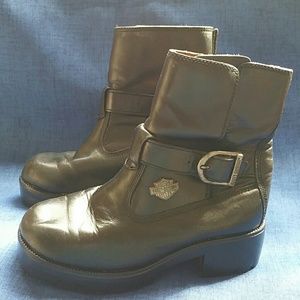 Harley Davidson leather ankel boots